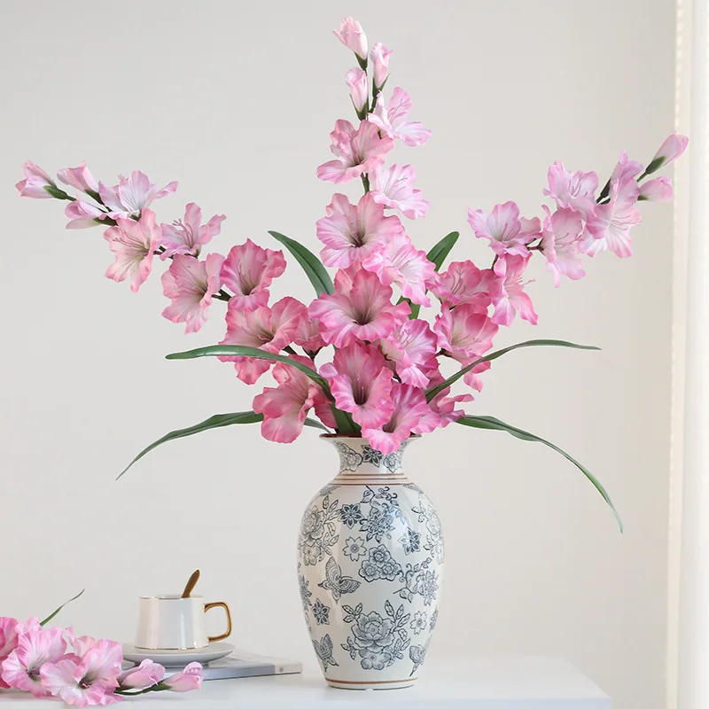 

Simulated Flower Single Branch Sword Orchid Simulated Flower Home Living Room Dining Table Decoration Wedding Photography Props