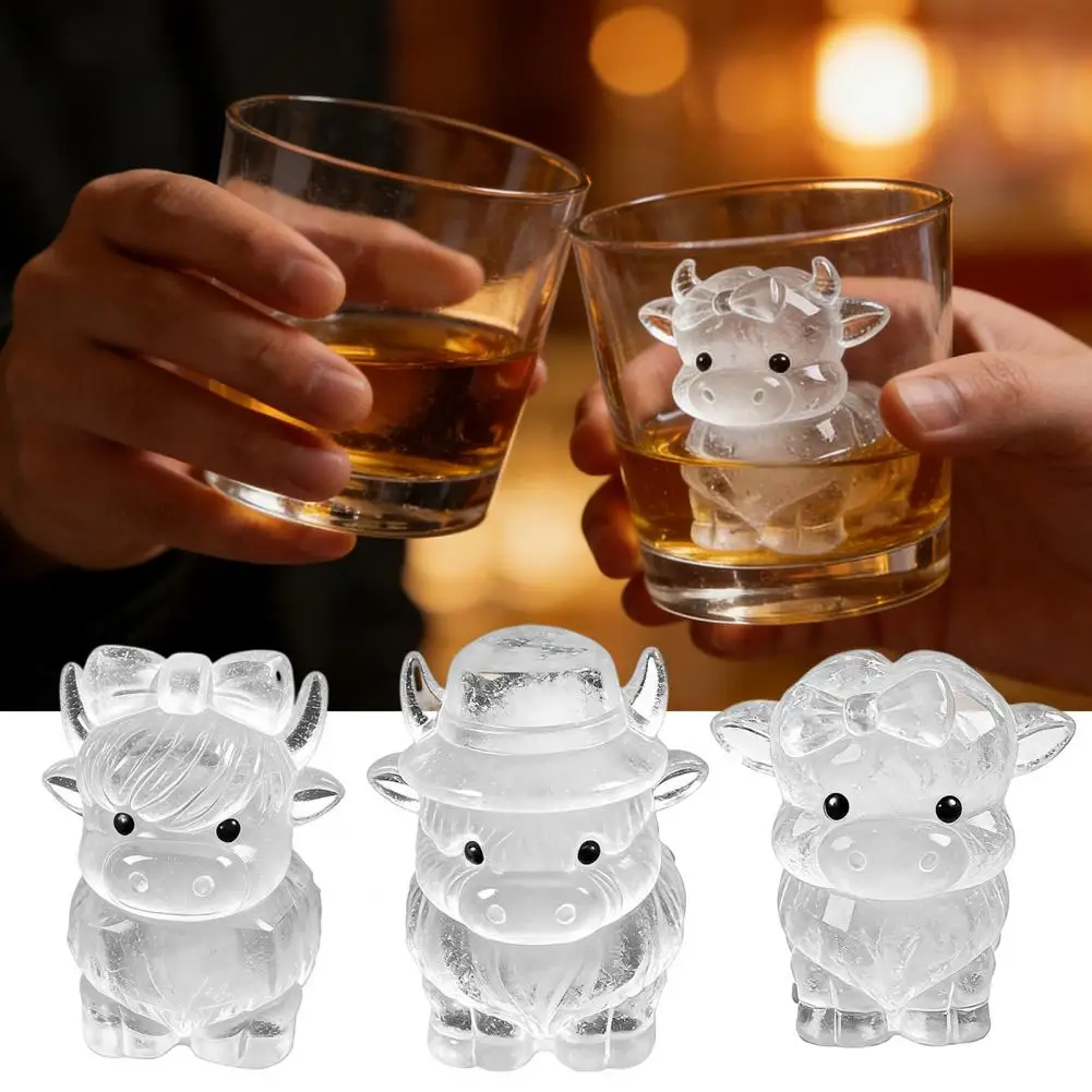 

Highland Ice Cube Mold Silicone Ice Cube Tray Flexible Novelty Ice Cube Maker for Whiskey Cocktails Coffee Dishwasher Safe Reusa