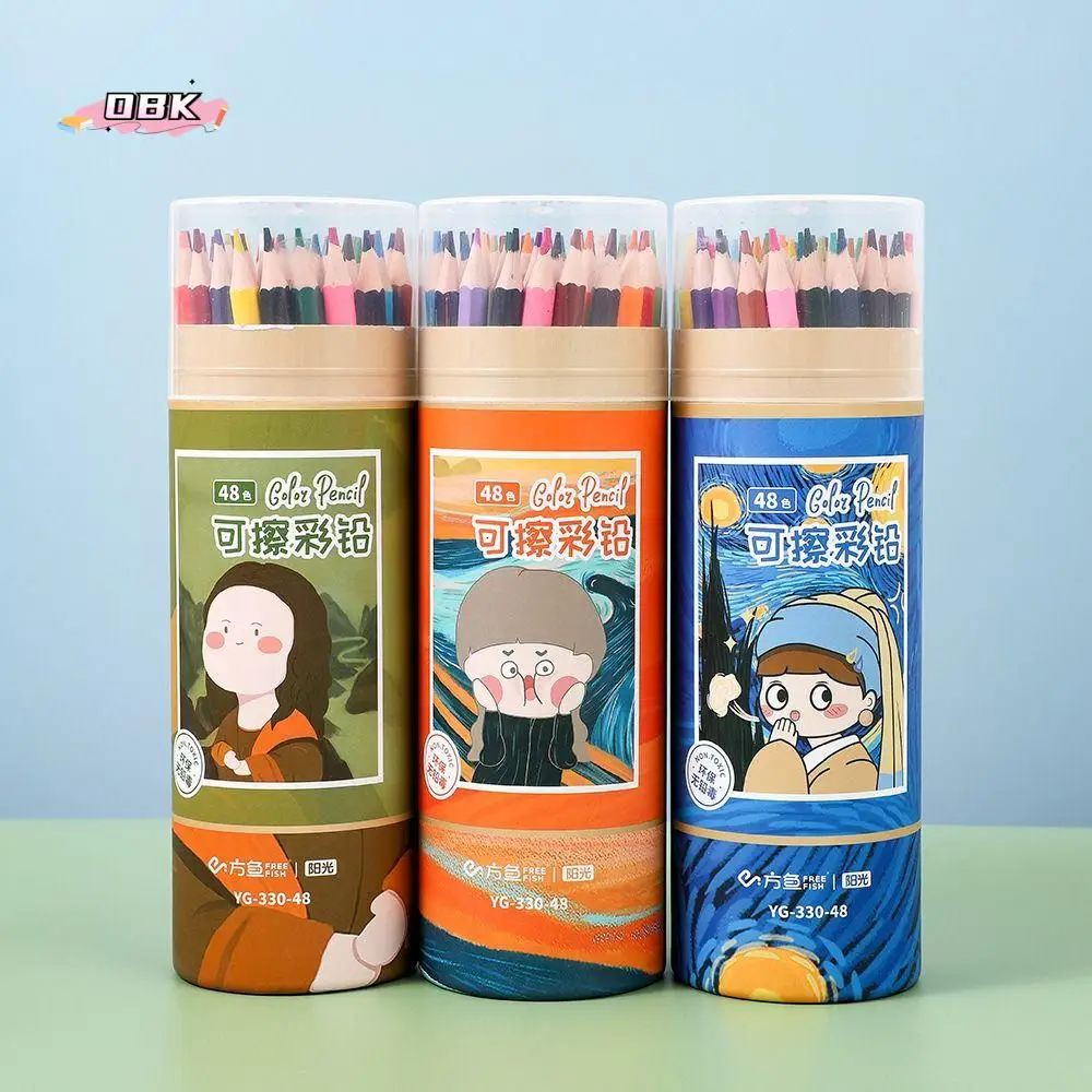 

1 Set 12/18/24/36/48 Colors Painting Pencil Set Oil-based Colored Pencils Stationery Pencil Hand-Painted Professional