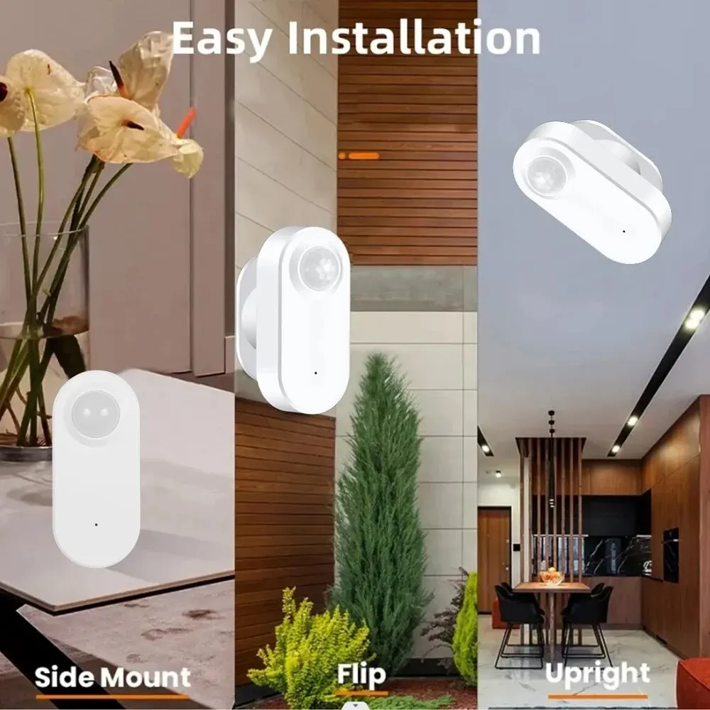 Tuya Zigbee Human Presence+ PIR Motion Detection Sensor Luminance Detector Battery Operated Support Zigbee2mqtt Home Assistant