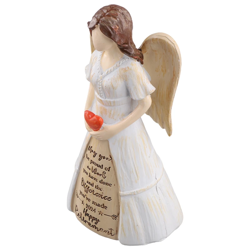 Angel Sculpture Mother Birthday Gift Female Retirement Gift Home Decoration Resin Crafts