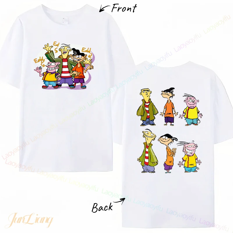 

Ed, Edd N Eddy Мужская и женская футболка Мультяшная сеть ТВ-шоу Хип-хоп Мужские футболки Забавная футболка Мужская футболка Хлопковые рубашки