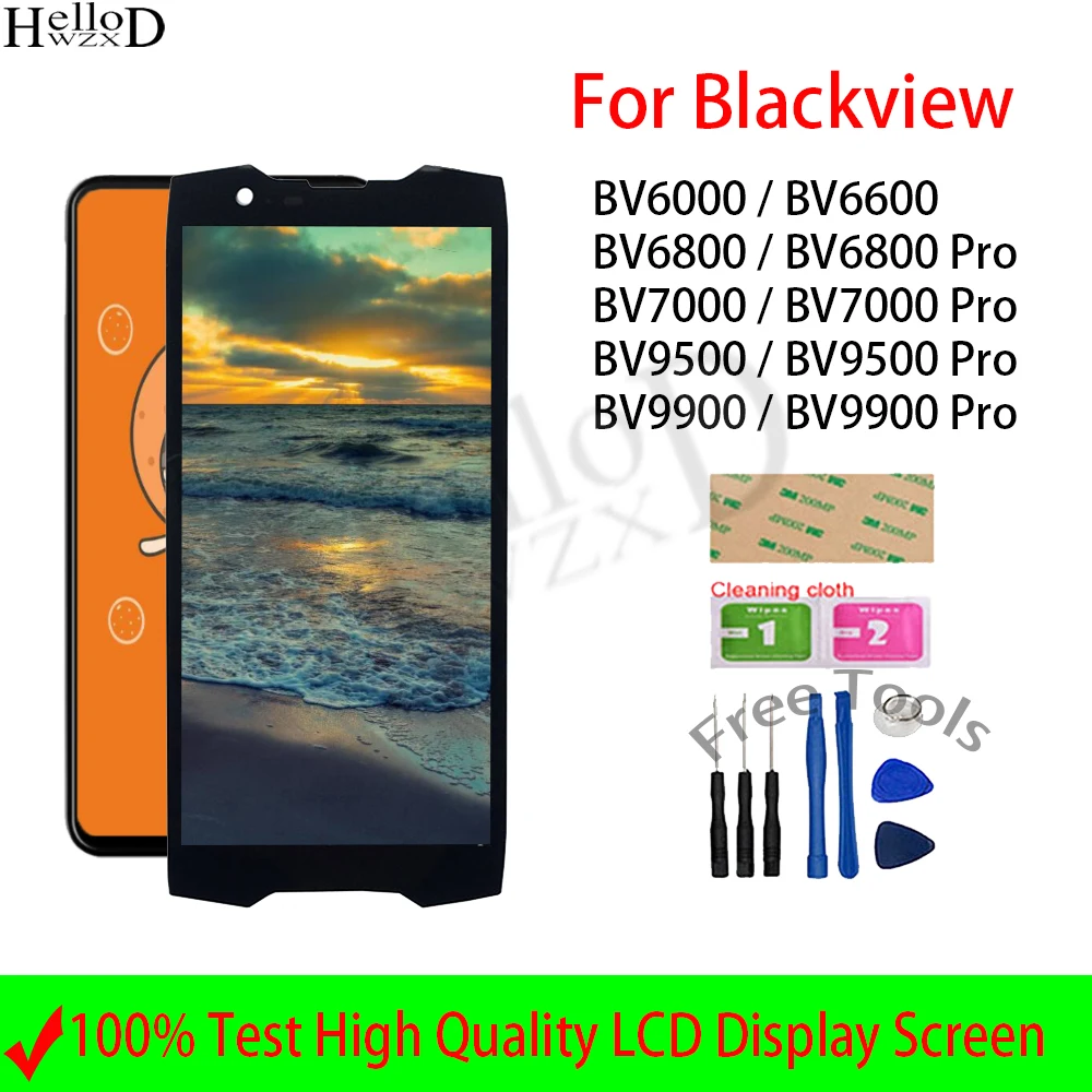 

Display For Blackview BV6000 BV6600 BV6800 BV7000 BV9500 BV9900 Pro LCD Display Touch Screen Digitizer Assembly Assembly Tools
