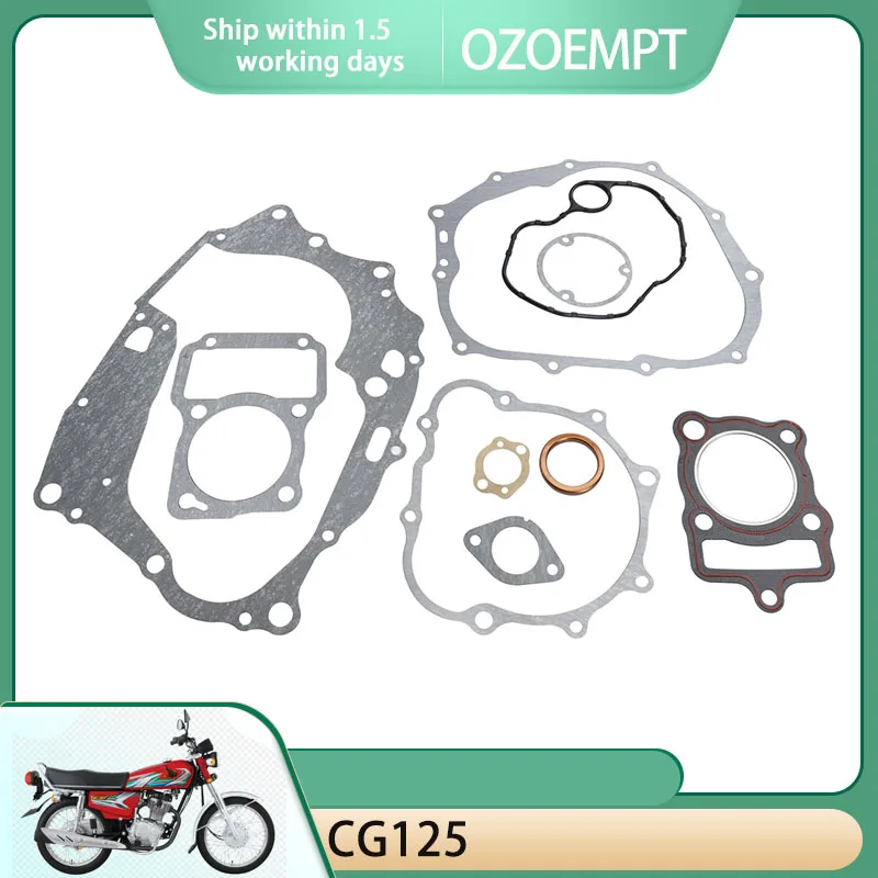 OZOEMPT Engine Cylinder Crankcase Repair Gasket Apply to CG125