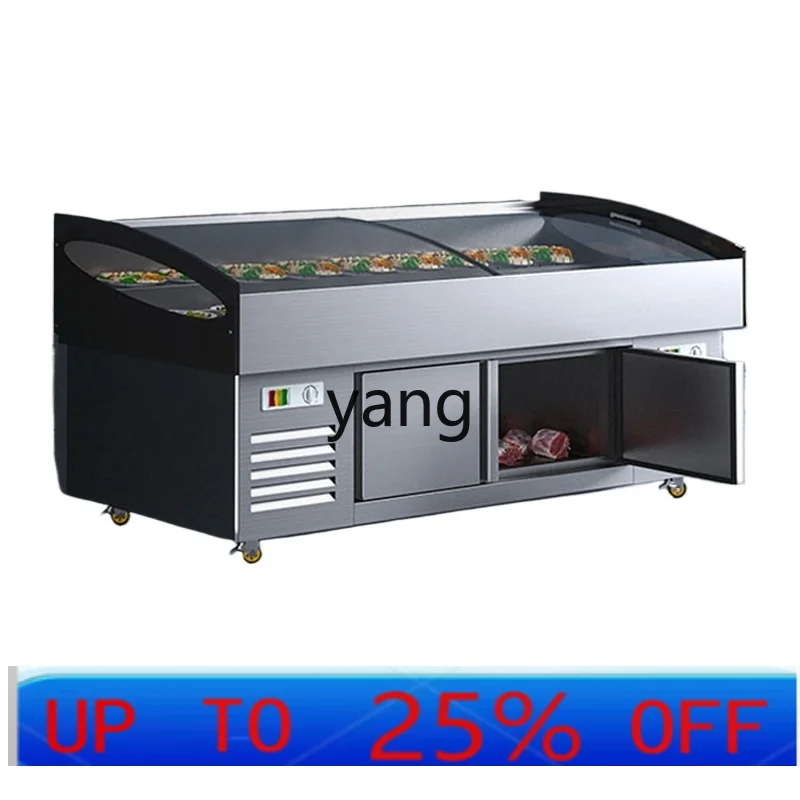CX  double temperature ladder display cabinet barbecue cold and fresh a la carte fruit fishing fresh string cabinet