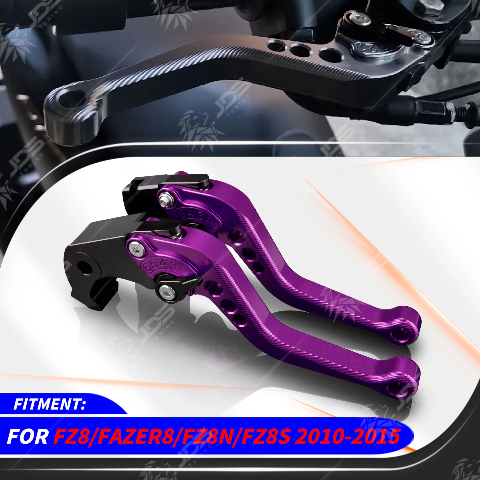 For Yamaha FZ8/FAZER8/FZ8N/FZ8S 2010-2015 Sport Short Brake Lever Set Adjustable Handle Levers Three-Fingers Accessories Parts