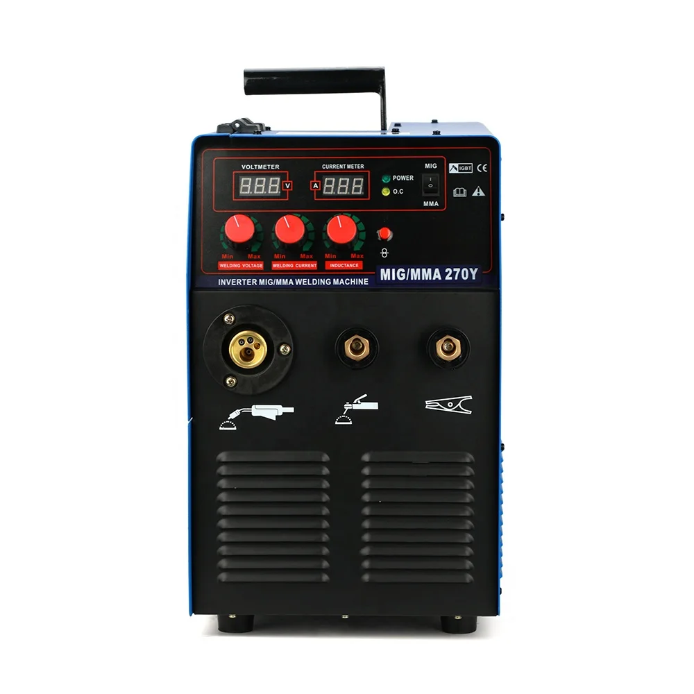 High Quality MIG270Y 380V 11.2KVA 270A Igbt Dc Mig Welder Welding Machine Tig Mig Mma 3 in 1