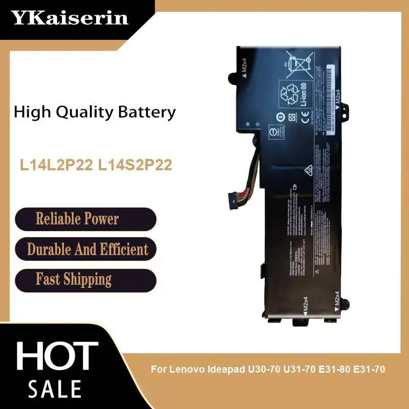 For Lenovo Ideapad U30-70 U31-70 E31-80 E31-70 Tablet Battery 4610mAh L14L2P22 L14S2P22 Prolonged Performance