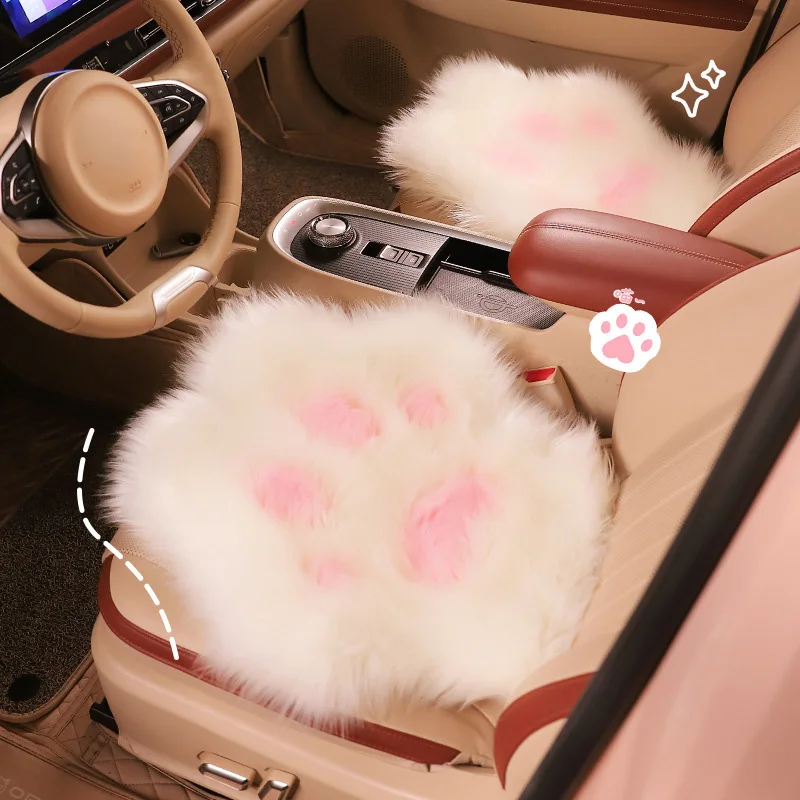 Car Cat Claw Cushion Autumn and Winter High-end Plush Car Seat Cushion Cartoon Cute Car Comfortable Warm Seat Cover
