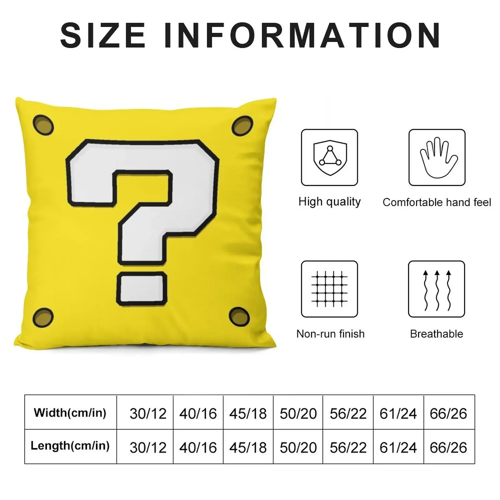 Question Block Throw Pillow Custom Cushion Pillow Cover Decorative Cushion Decorative pillowcase pillow