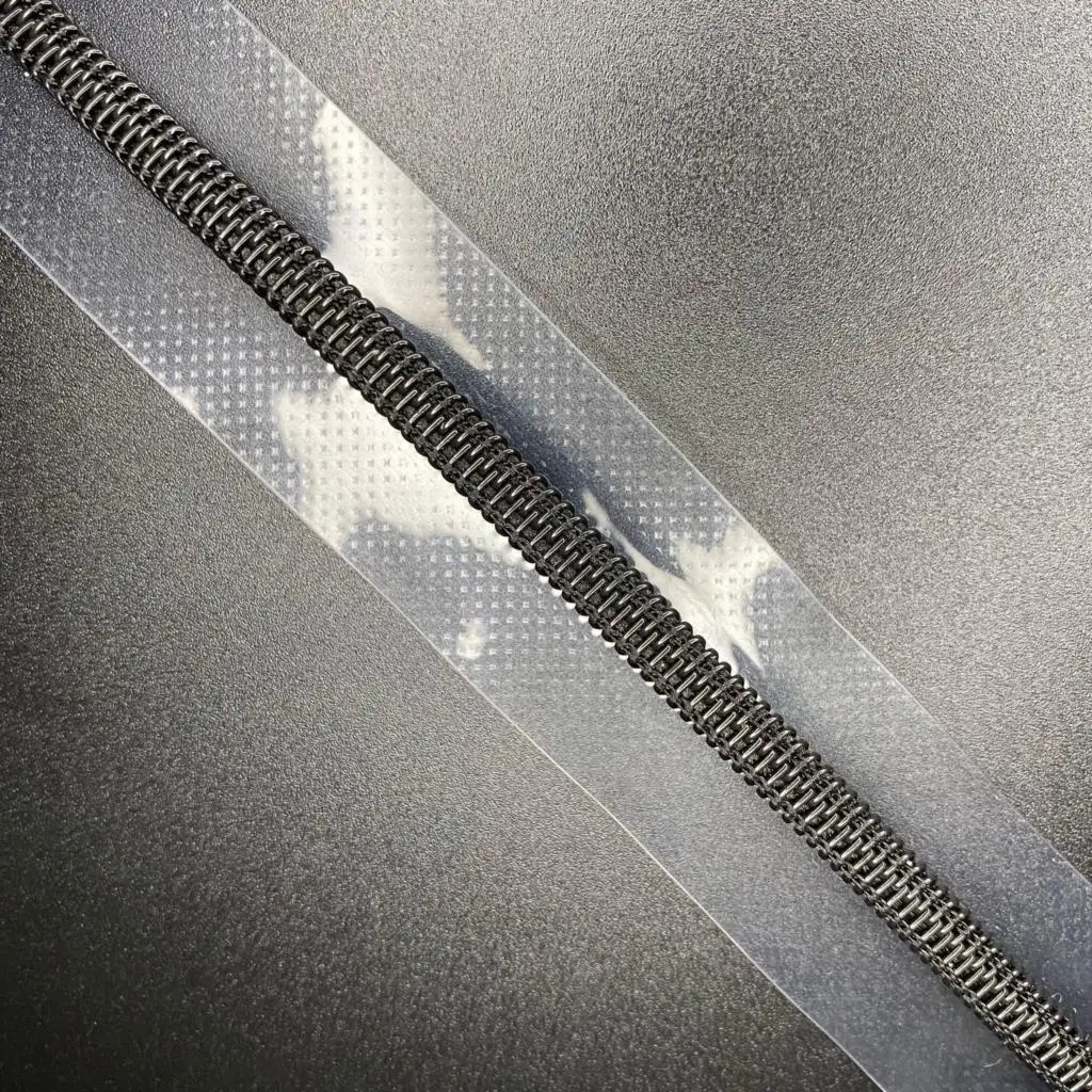

200yards 3# 5# nylon PVC EVA Transparent Zipper Tape Clear Tape DIY Sewing Clothing Bags Shoes Garment Accessories Black Teeth