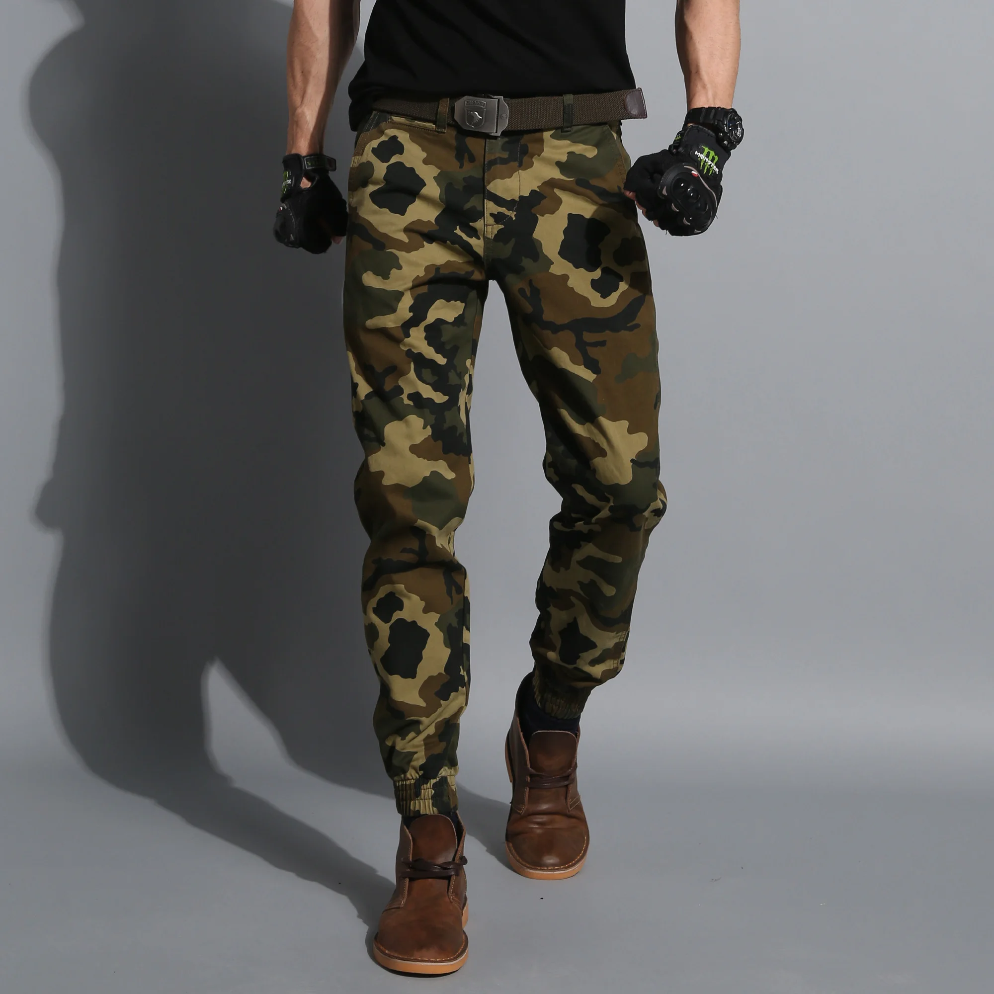 

AKARMY Camo Cargo Pants, Loose Casual Outdoor Pants, Men's Work Pants Outdoors Hiking pants （no belt）