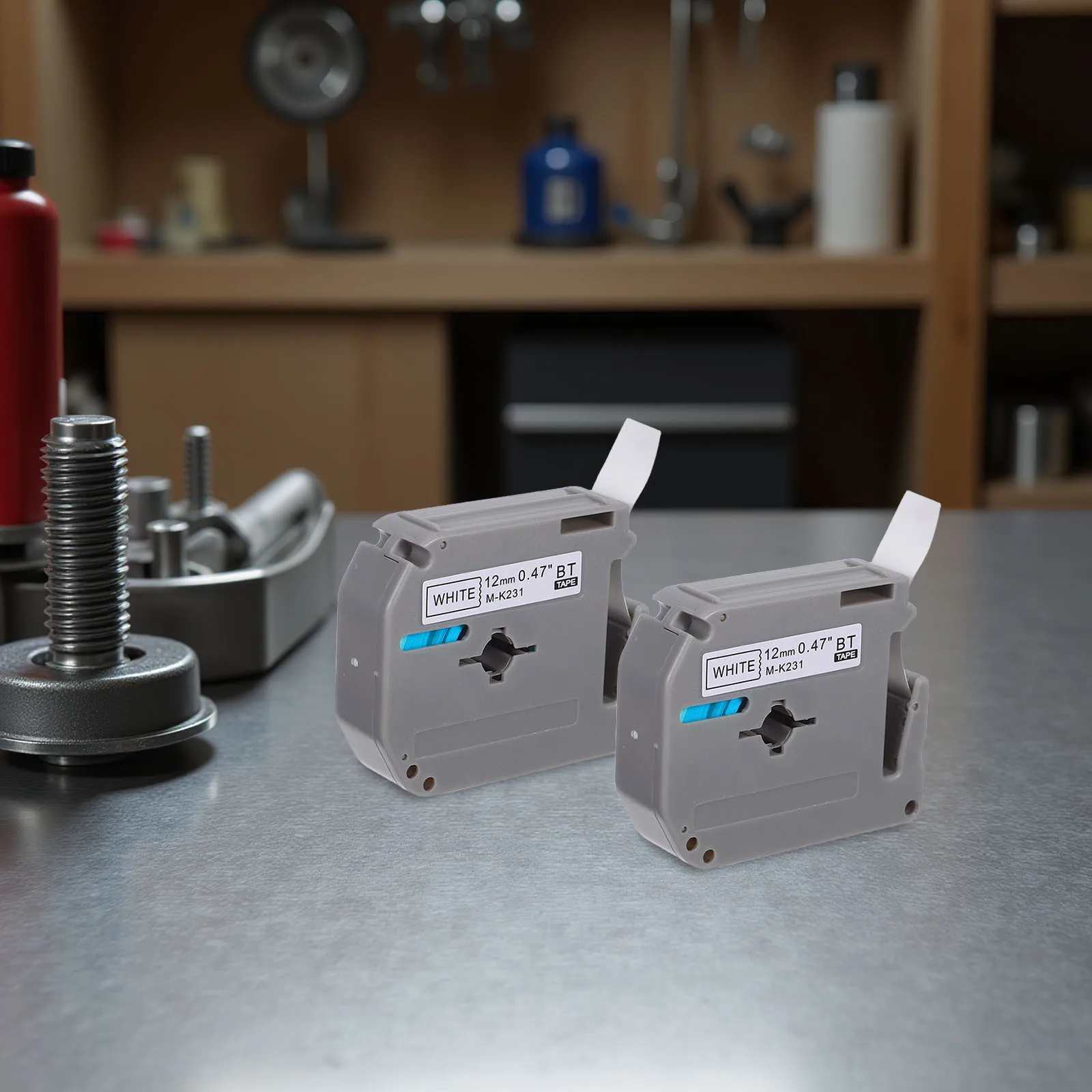 

6Pcs 12mm Laminated Label Tapes Combo M K231 Type Easy Peel Off Affordable Waterproof Oil Resistant