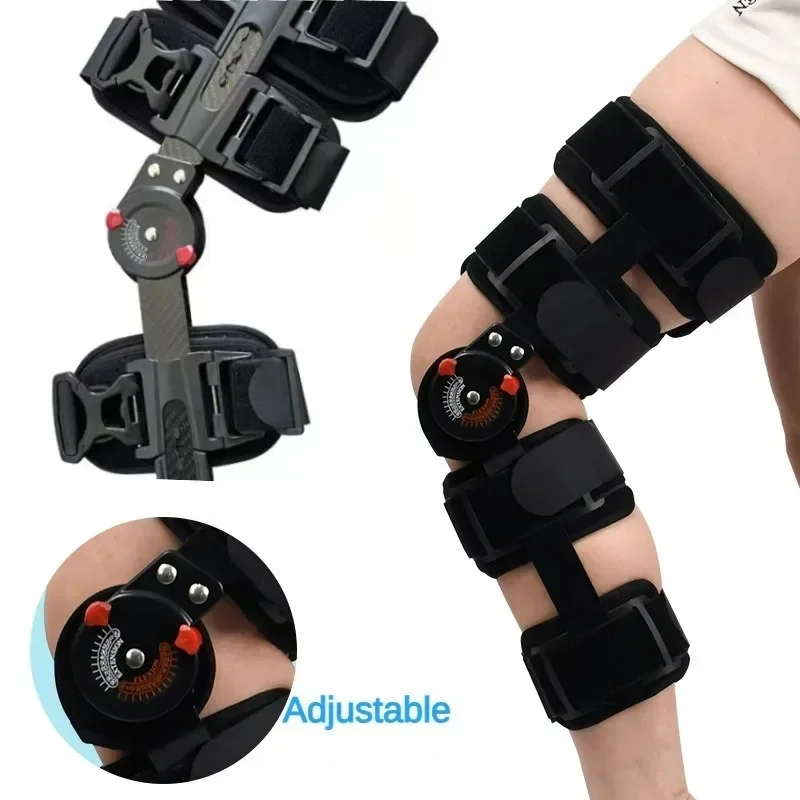 Adjustable knee joint fixation support bracket for leg fracture, knee bone fracture, meniscus rehabilitation knee protection