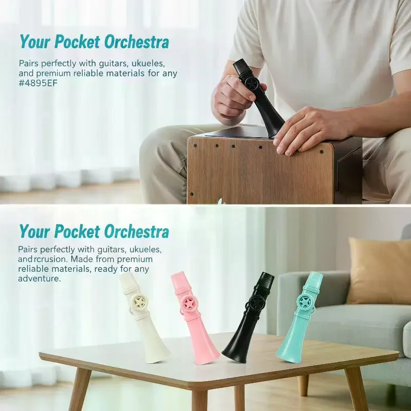 1Pcs Durable Plastic Kazoo Easy Play Design Crisp Penetrating Sound For Beginner Musicians Casual Parties Outdoor Activities