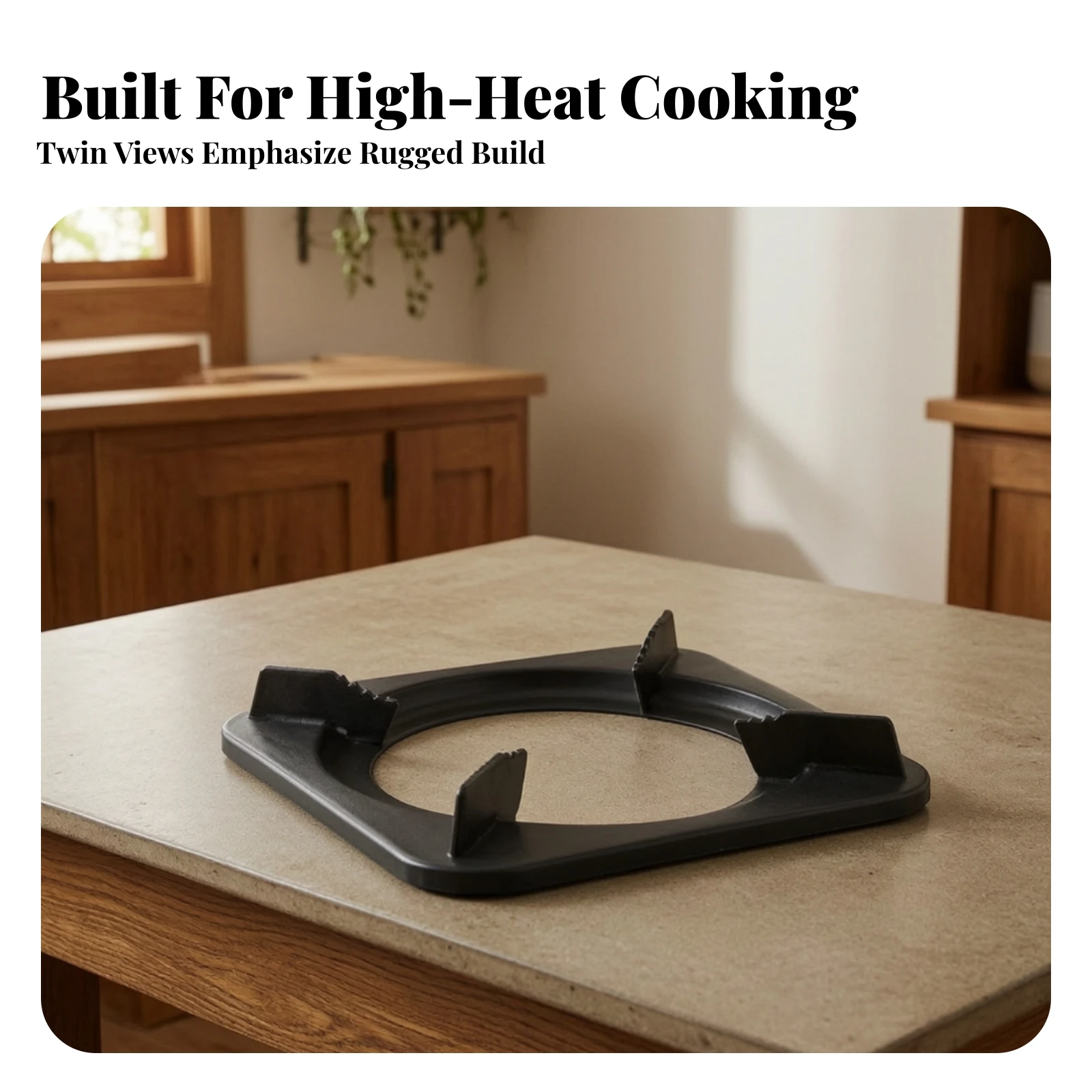 Gas Cooktop Support Rack Stable Burner Stand with Raised Prongs Cooktop Trivet with Prongs Sturdy Burner Grate Support Rack