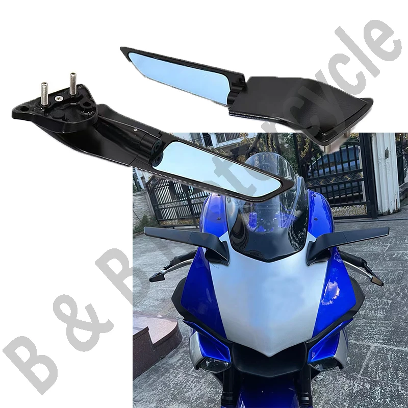 

For Yamaha YZF R7 YZFR7 YZF-R7 2021 2022 2023 Motorcycle Side Mirrors Modified Wind Wing Adjustable Rotating Rearview Mirror