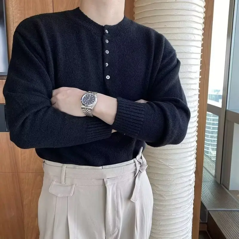 Sweaters Men Japanese Style Vintage Autumn Slouchy Commuting  Harajuku High Street Males Knitwear All-match Fashion Casual Ins