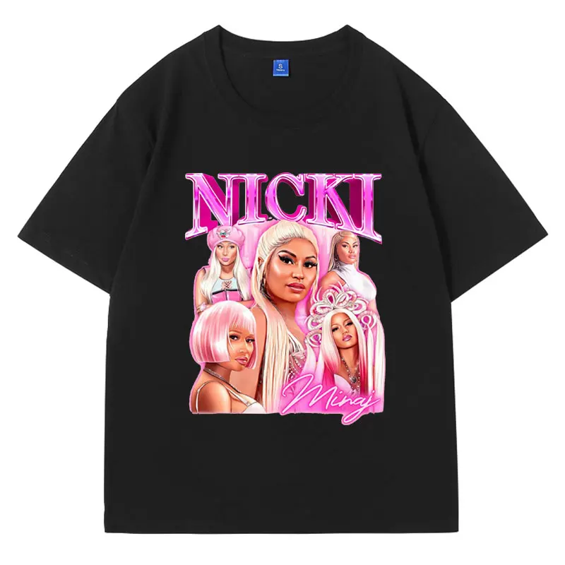 

Rapper Nicki Minaj Pink Friday 2 Graphic T Shirts Loose Oversized Streetwear Tees Men Women Hip Hop Fashion T-shirt Short Sleeve