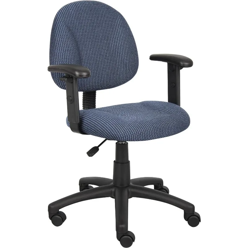 Perfect Posture Delux Fabric Task Chair with Adjustable Arms in Black