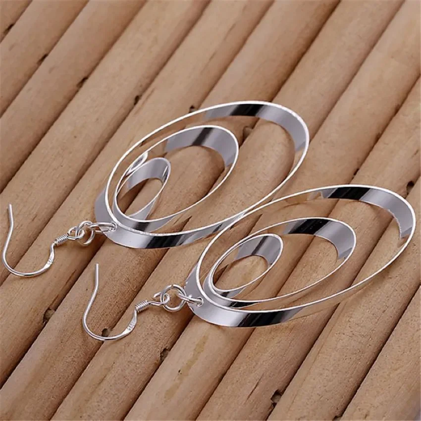 Cute Nice Fashion Charms Silver 925 Plated Earrings Women Lady Best Christmas Gift Hot Selling Jewelry