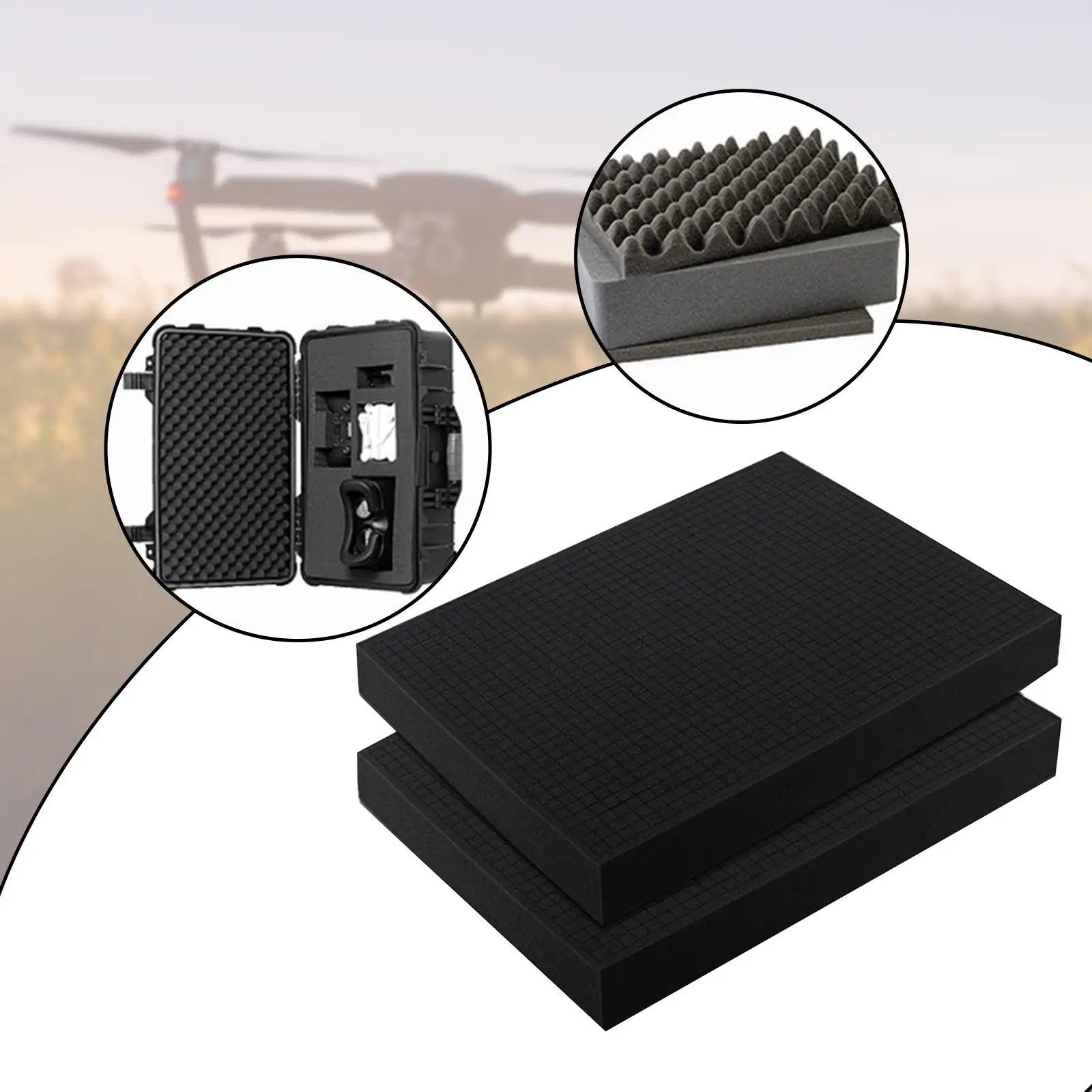 Pre Cubed Pick and Pluck Sheets Sponge Liner, Storage Box Insert Apart Insert Pads Pre Cut Sponge Sheet for Game Box