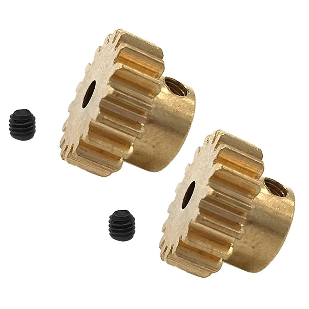 2pcs 17T Brass Motor Gears Golden Sprockets Pinions for WLtoys 12428