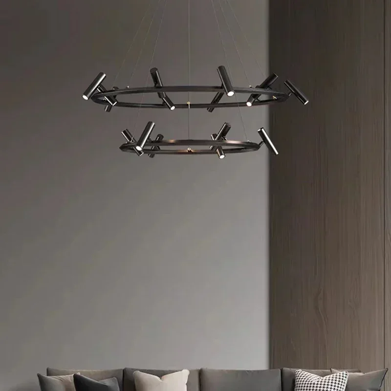 Minimalist Chandelier  Metal Suspension Light Fixtures Dropshipping For Dining Room Kitchen Parlor Bedroom Height Adjustable