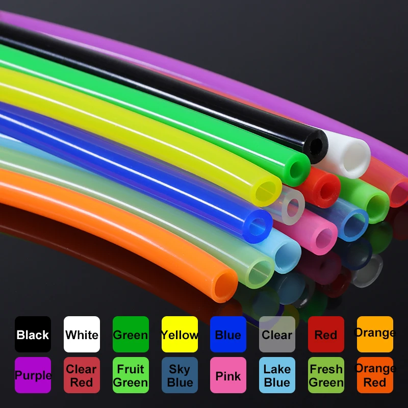 1/5m 15 Colors Food Grade Silicone Tube IDxOD 2x4/3x5/4x6/5x7/6x8/8x10mm Flexible Nontoxic Drink Pipe Aquarium Garden Water Hose