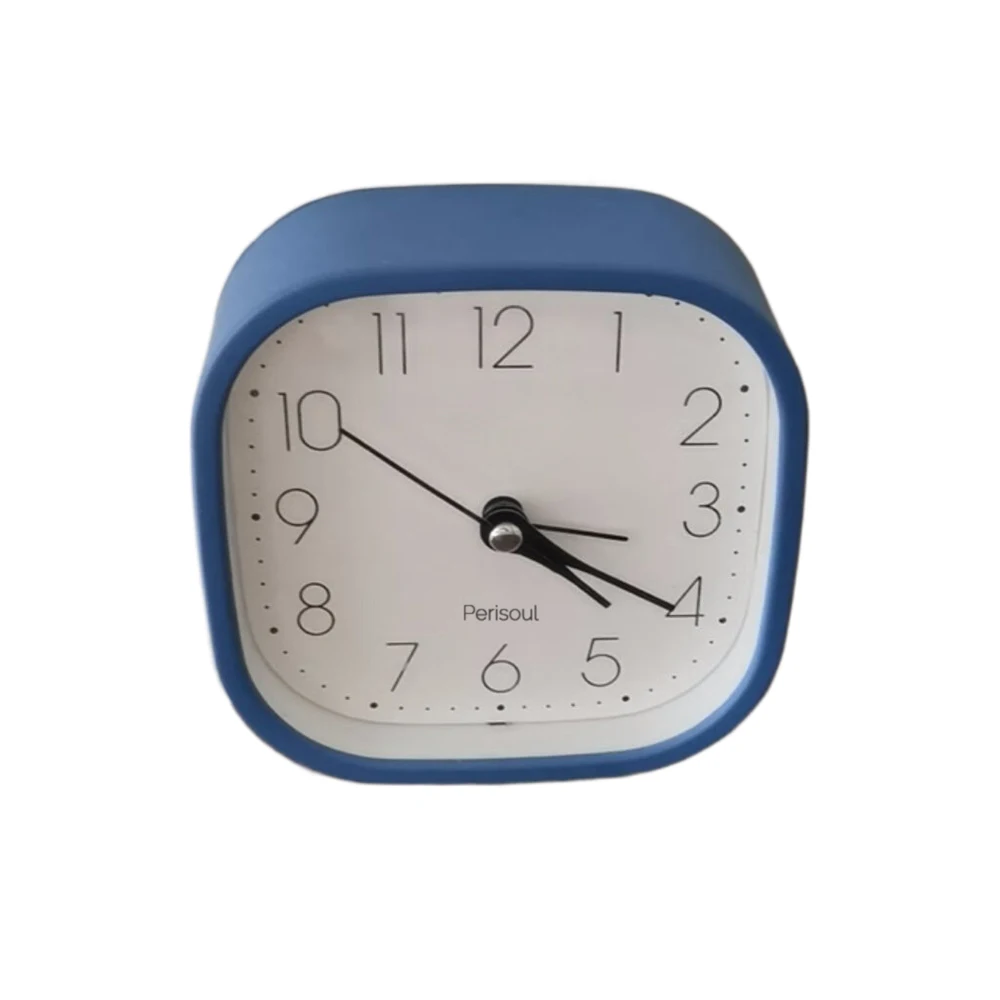 

Perisoul Clocks, Silent Analog Alarm Clock, Battery Operated Analog Desk Clock, Small No Ticking Bedside Clock