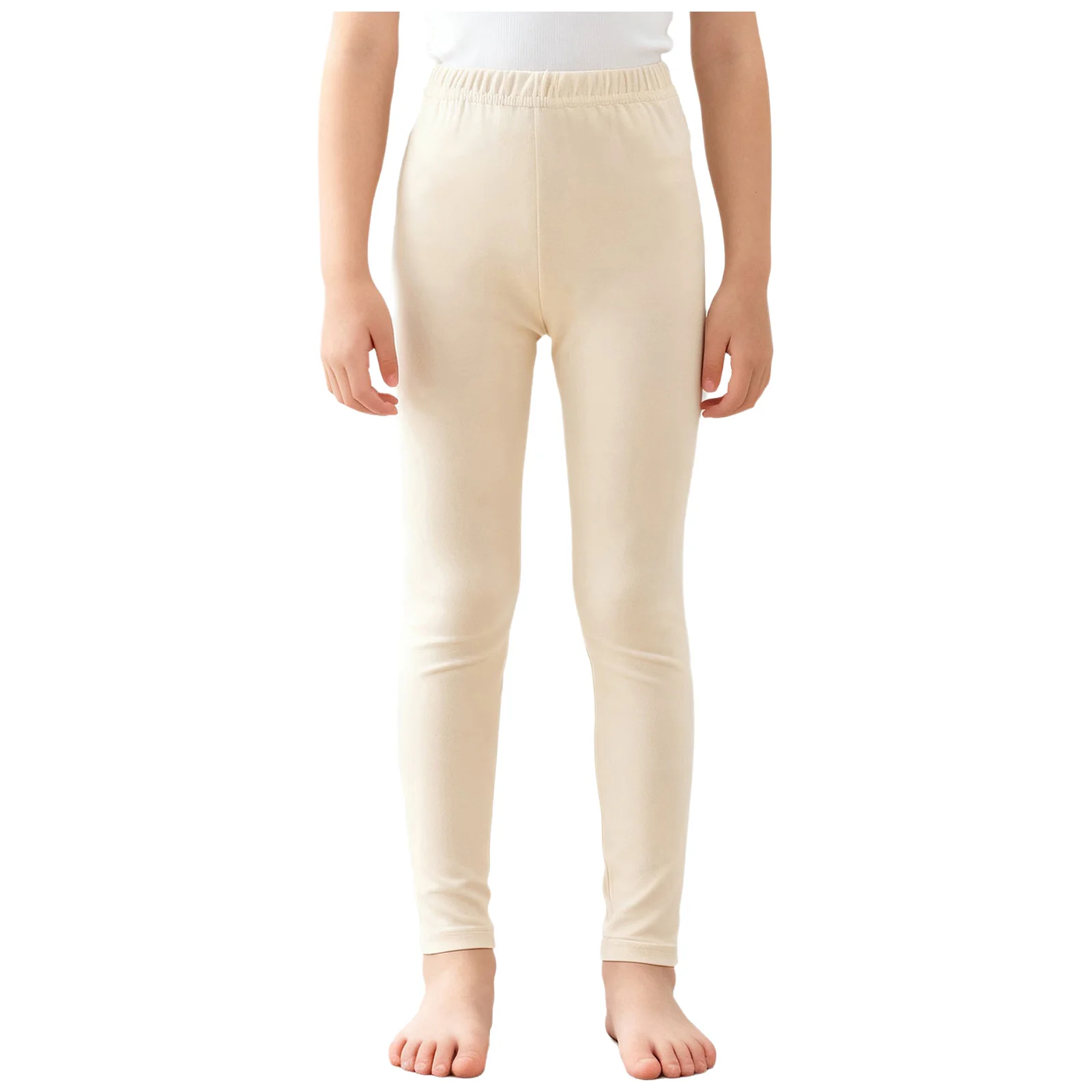 Pantaloni Termici per Bambine, Leggings Elasticizzati in Cotone per Yoga, Danza, Corsa, Abbigliamento Base Layer, Homewear e Loungewear