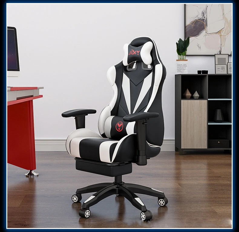 Height Adjustable Gas Lifting Speaker Silla Gamer Computer Chair Pu Leather Gaming Chair With Footrest And Massage