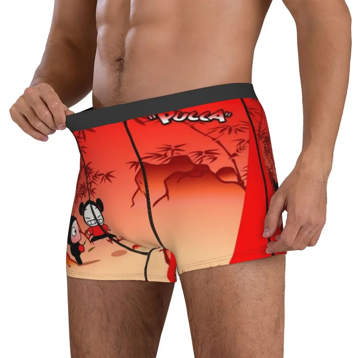 Boxer Underpants Shorts Pucca Mouse Pad Ecpuezpvoei Panties Men's Soft Underwear for Homme Man Boyfriend Gift