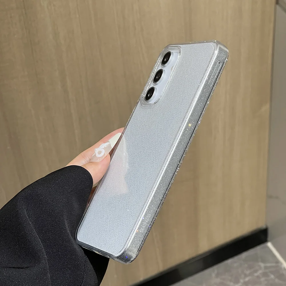Luxury Bling Glitter Clear Case For Samsung A57 A56 A55 A54 A37 A17 A36 A35 A26 A25 A24 Shockproof Transparent TPU Cover Funda