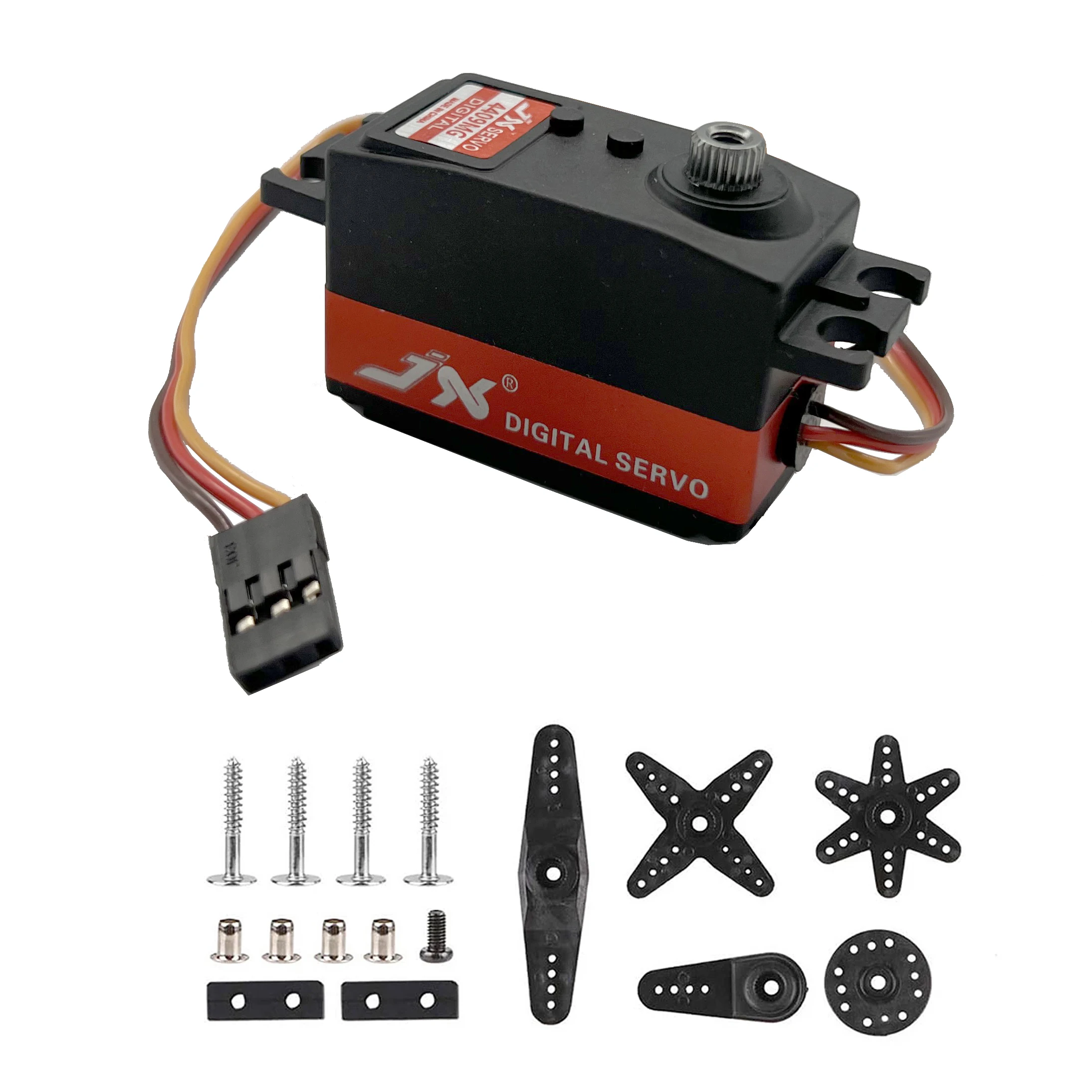 JX Servo PDI-4409MG 9,2 kg Servo Digital de cuerpo corto engranaje de Metal Servo estándar de perfil bajo para 1/8 1/10 RC coche camión avión parte