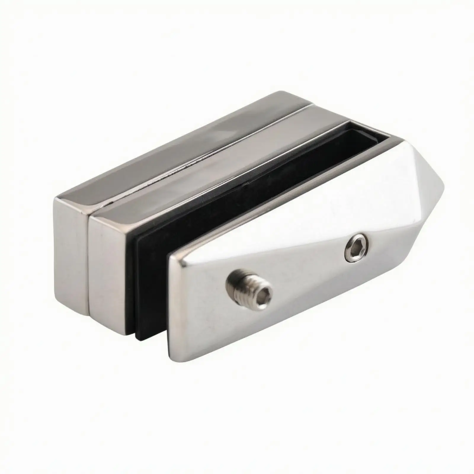 Stainless Steel Glass Clamp | Rectangular Wedge Design, Glass Clamp with Rubber Liner, for Pool