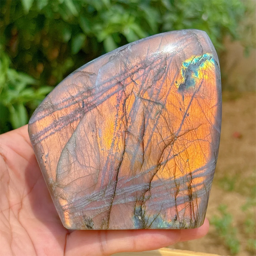 Purple Labradorite Free Form Natural Crystal Lucky Quartz Stone Garden Reiki Gifts Healing Energy Love Home Decoritem Room Decor