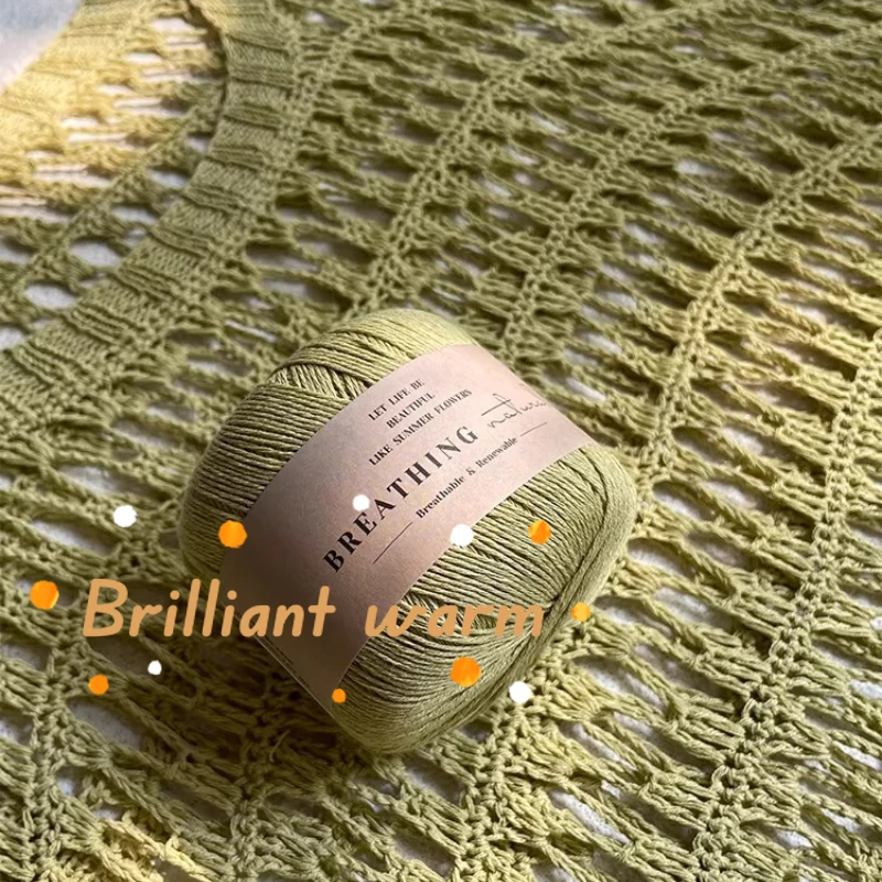 

50g/roll paper yarn cotton thread hand woven breathable soft knitted yarn lace silk thread woven spring summer sweater cover up