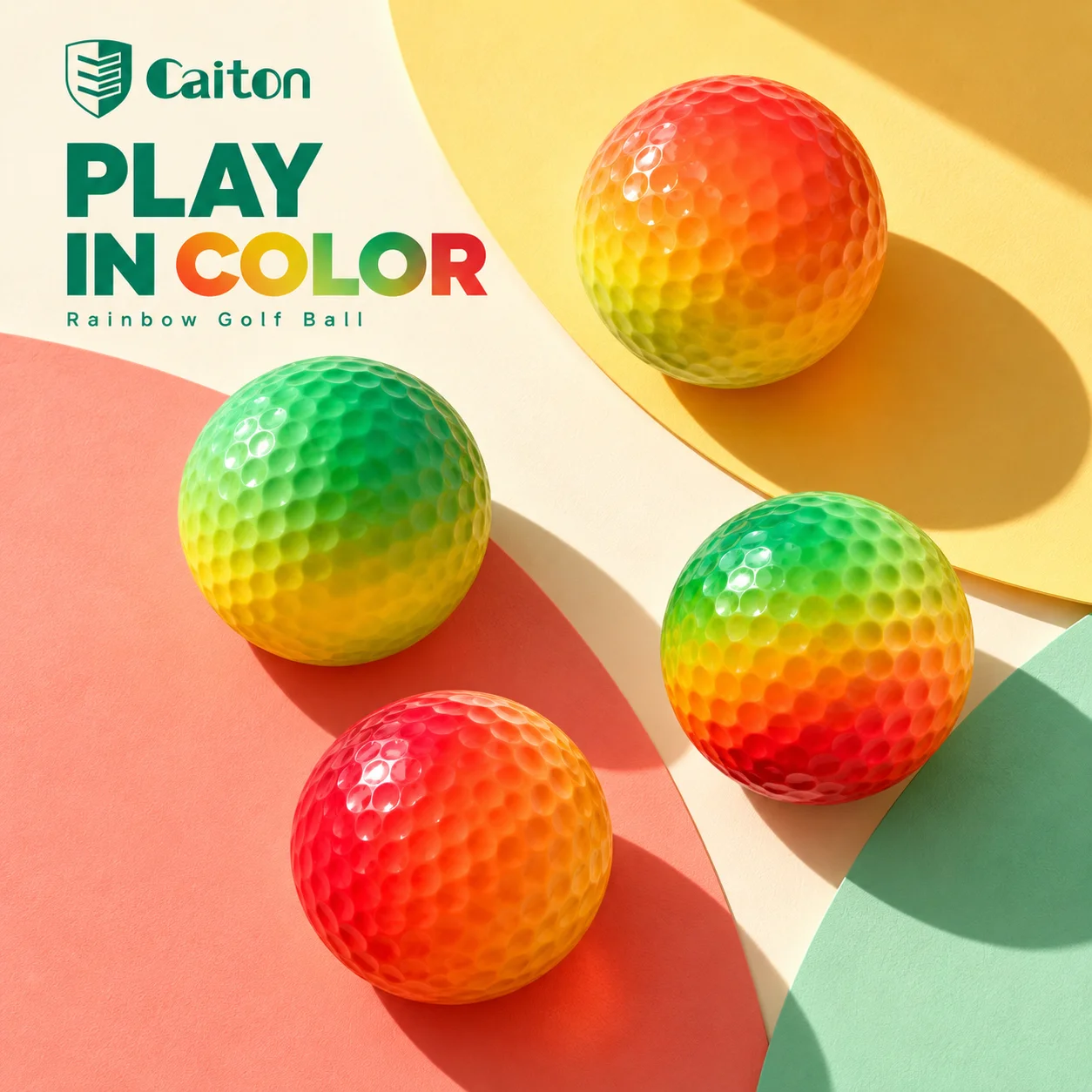 Caiton Pro Golf Balls12/3PCS (Opt) Colored Golf Balls,Soft Golf Balls,2layer Golf Balls-Men's Golf Accessories,Perfect Golf Gift