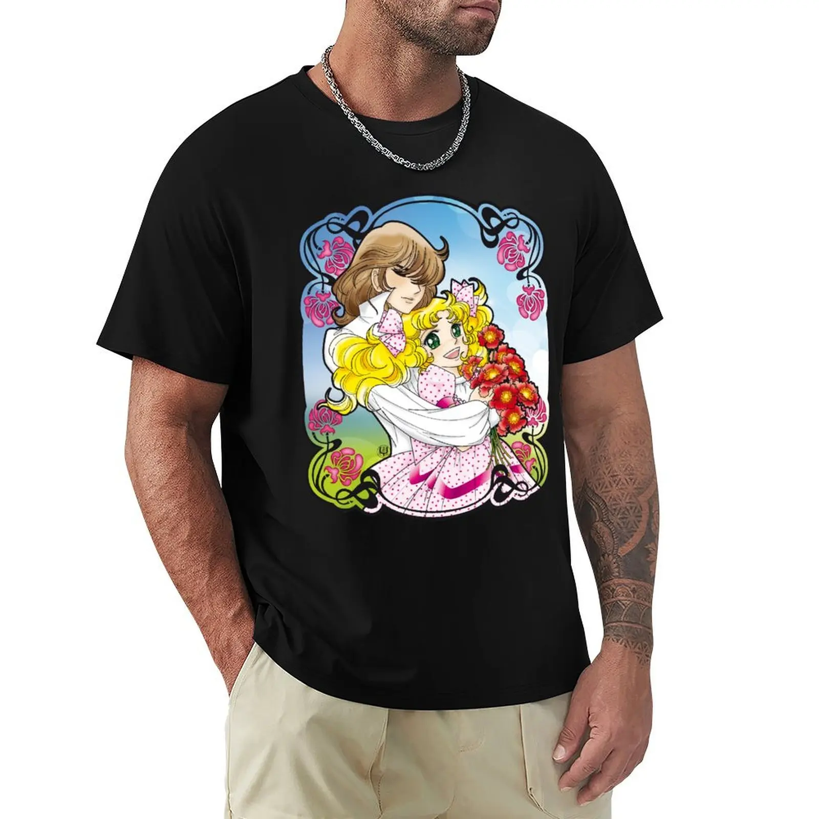 

Candy & Terence T-Shirt cute tops blue lock designer t shirt men