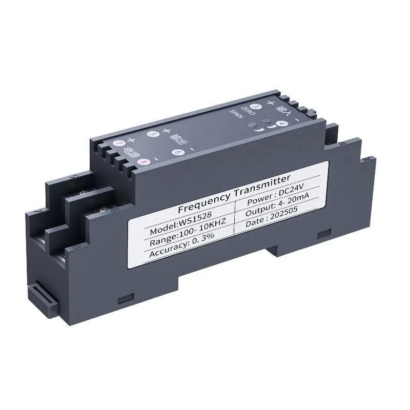 Frequency Transducer 45-55Hz~100KHz To 4-20mA 0-10V Signal Transmitter DC24V DIN Rail Mount Industrial Signal Converter