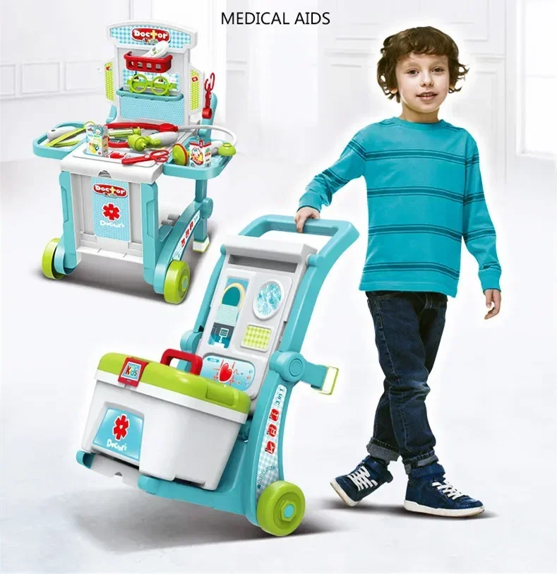 3 in 1 Simulate medical supplies Doctor accessories doctor medical game set Play house Interactive Toy baby birthday gift