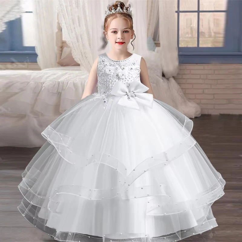 Gorgeous Elegant Girl Dress Model Show Piano Performance Birthday Party Dance Evening Dress 4-12 years old girl clothing