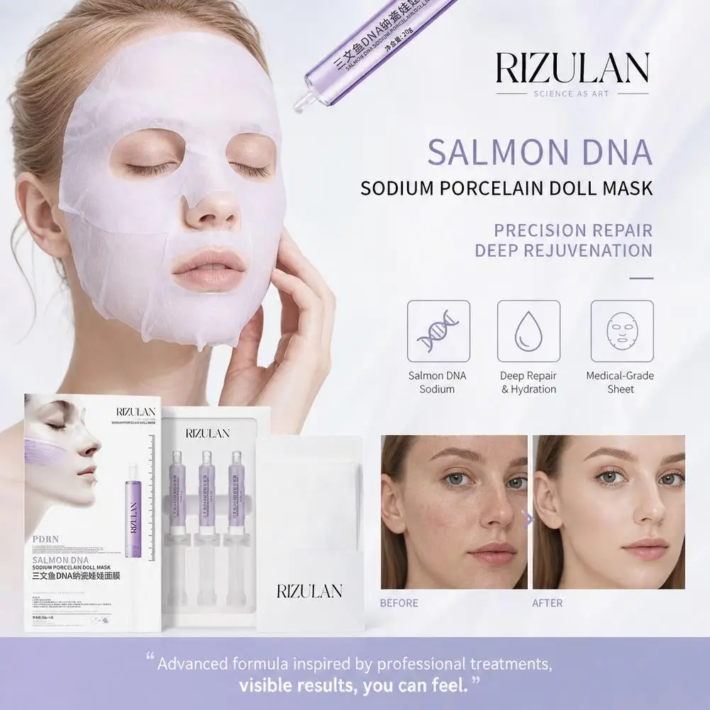 Salmon DNA Gel Mask Nutrient-Infused Sheet Masks Nourishing Moisturizing Anti Acne Facial Masks Face Sheet Mask Skin Care