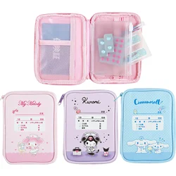 Sanrio Kuromi Cinnamoroll Mymelody kawaii Cartoon Medicine Bag Anime First Aid Kit Medical Emergency Medicine Pill Storage Bag