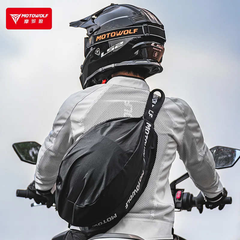 Motorcycle Helmet Backpack Large Capacity Travel Bags Reflective Female Men Helmet Bag Waterproof Backpack 11L for Kawasaki