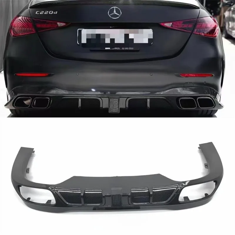 

Для Mercedes Benz C Class W206 2022 ReaI бампер из углеродного волокна задний спойлер комплект