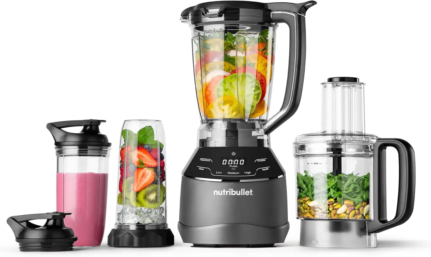 

Triple Prep System Blender with 3 Containers, Black - Efficient Kitchen Appliance