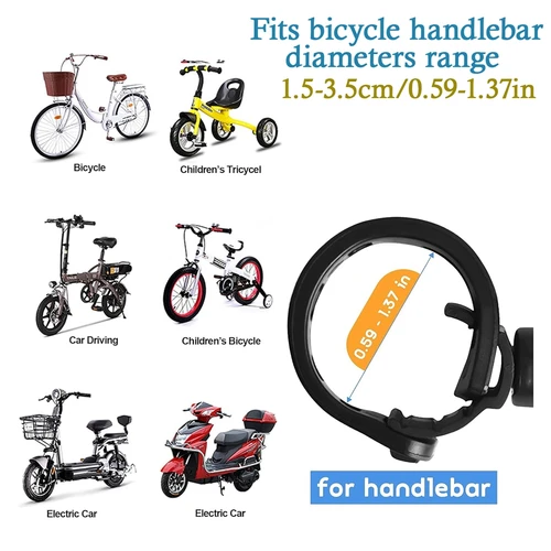 Imagen 2 del producto 2 uds espejo retrovisor de bicicleta 360 grados ajustable giratorio Universal manillar de ciclismo espejos retrovisores para bicicleta de carretera MTB