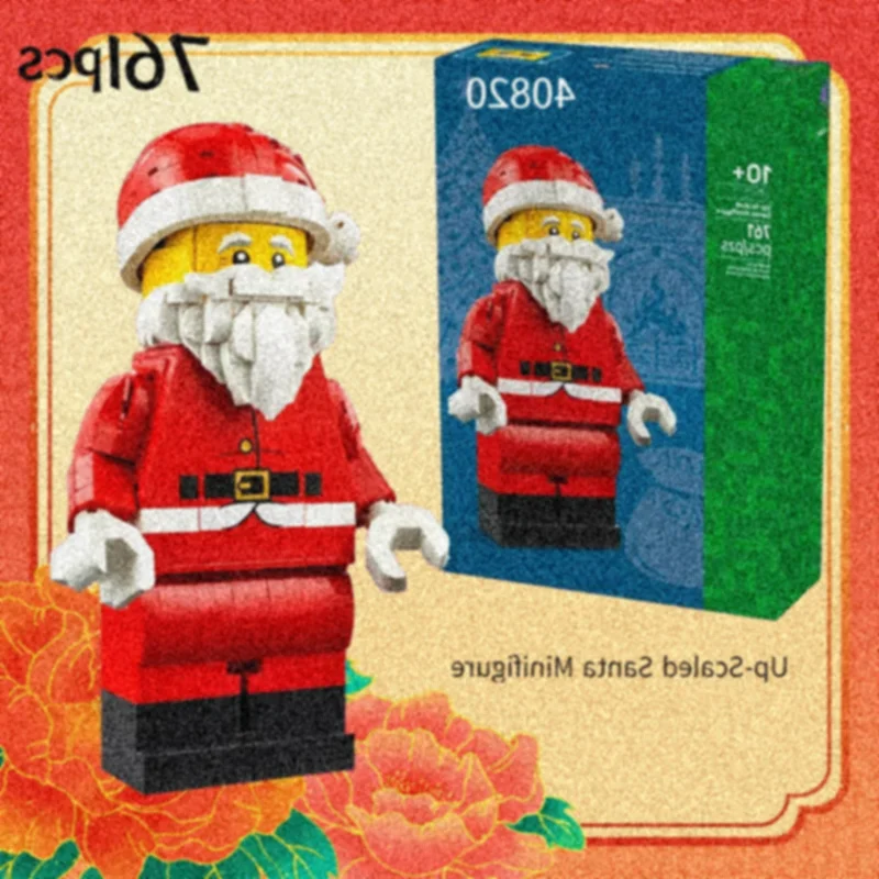 

a2026 New 761Pcs Up-Scaled Santa Minifigures Model Figures Christmas Santa Decorations Toy Gift 40820 Moc